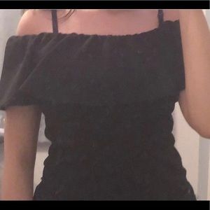 black off the shoulder top